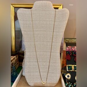 Vintage Napier Gold-tone & Pearl Opera Length Necklace